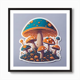 Mushroom Print Art Print