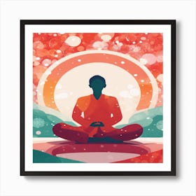 Meditating Man Art Print