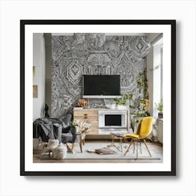 Modern Living Room Art Print