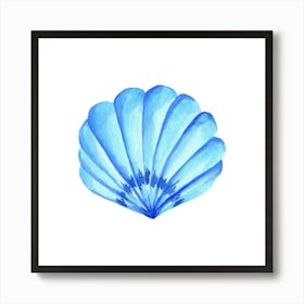 Blue Seashell Art Print