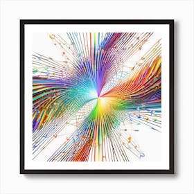 Abstract Music Burst Art Print