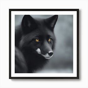 Black Fox Art Print