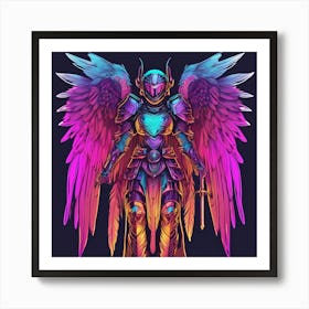 Neon Angel Art Print