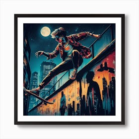 Skateboarder Art Print