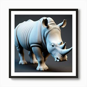 Rhino 3d Model Art Print