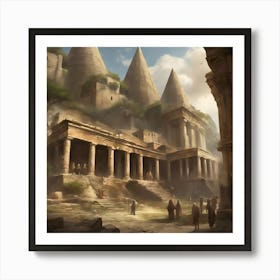 0 Pictures Of Ancient Heritage Scenes Esrgan V1 X2plus Art Print