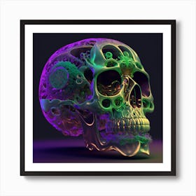 Fractal Skull Art Print