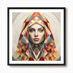 Geometric Russian Woman 02 Art Print