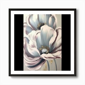 Blue And White Flowers Art Print