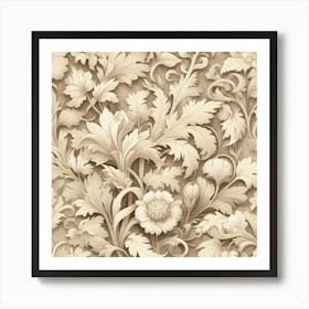 Floral Wallpaper 1 Art Print