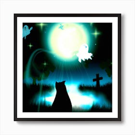 Ghosts In The Moonlight Art Print