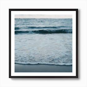 Morning Moment At The Beach  Pastel Colour Ocean Photography Square Art Print