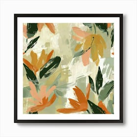 Abstract Floral Pattern 6 Art Print