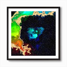 100 Nebulas in Space with Stars Abstract n.116 Art Print