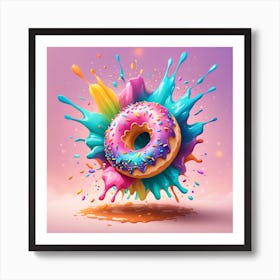 Donut Splash Art Print