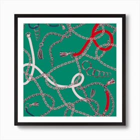 Chain Link Pattern Art Print