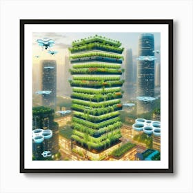 Futuristic Cityscape 24 Art Print