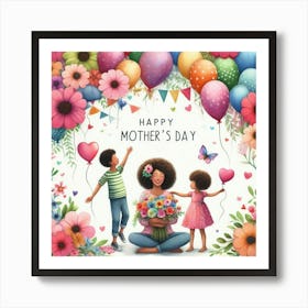 African Mom Gift Idea Art Print