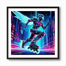 Futuristic Skateboarder 1 Art Print