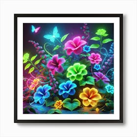 Colorful Flowers Art Print