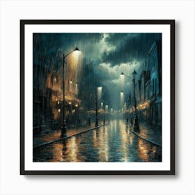 Night In The City Art Print