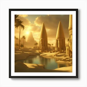 Egyptian City 5 Art Print