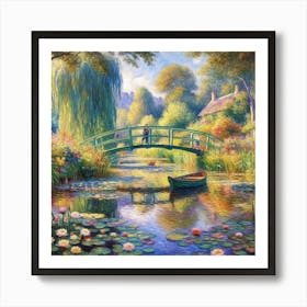 Water Lily Bridge 5 Art Print