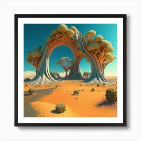 Desert Trees Art Print