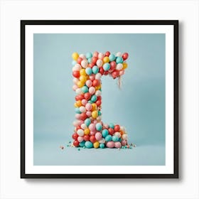 Balloon Letter E 3 Poster