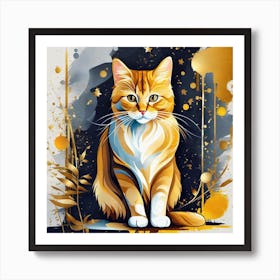 Orange Tabby Cat 4 Art Print