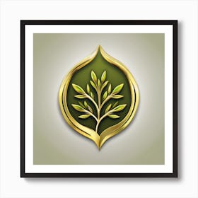 Gold Leaf Logo 1 Art Print