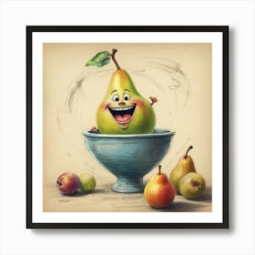 Pear In A Bowl 9 Art Print