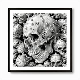 Skulls And Spikes Art Print