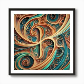 Interstellar laser light line pattern abstract art 16 Art Print