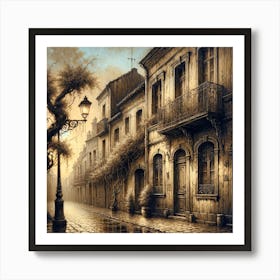 Old Town Street Art Print Art Print