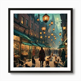 Night In The City Art Print