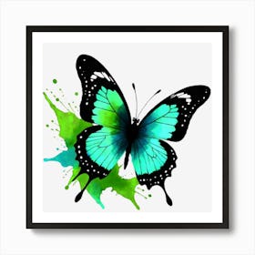 Butterfly Splatter 14 Art Print