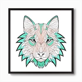 Wolf Head 10 Art Print