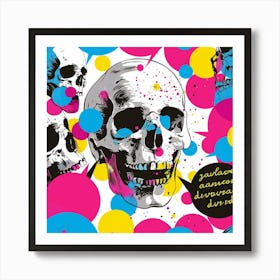 Skulls And Bubbles Art Print