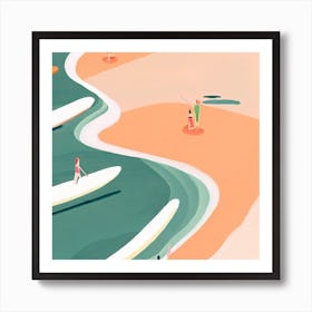 Summer surf Art Print