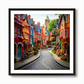 Firefly Bending Uk Street In Whimsical Claymation Style 59310 Art Print