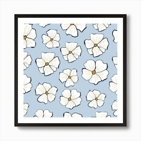 White Flowers Art Print