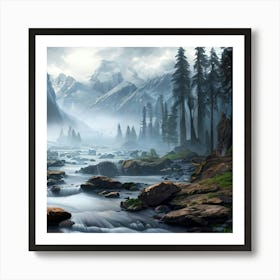 Mountain Stream Art Print