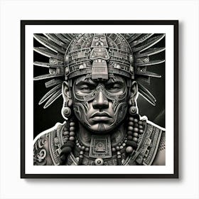 Aztec Warrior 4 Art Print