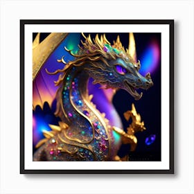 Chromatic Dragon Art Print