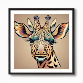 Animals Wall Art : Giraffe Art Print