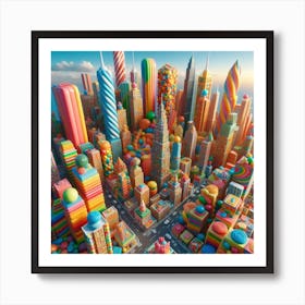 Candy City Art Print