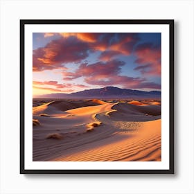 Sunset In The Desert Art Print