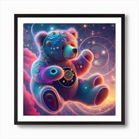 Teddy Bear In Space 10 Art Print
