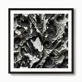 Black and White Abstract Art 434 Art Print